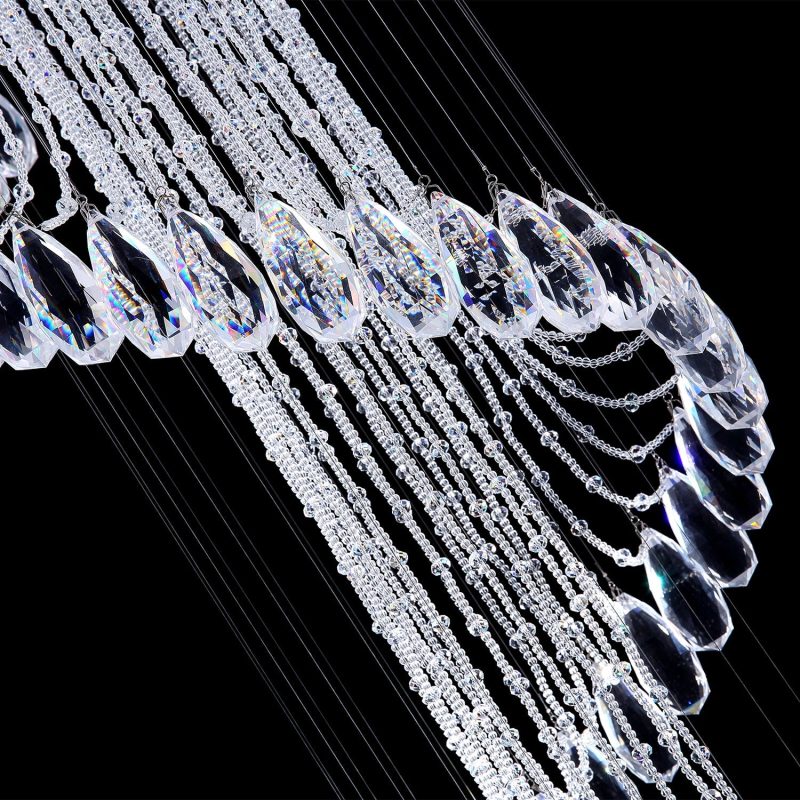 Modern Art Design Crystal Spiral Raindrop Chandelier - Image 8