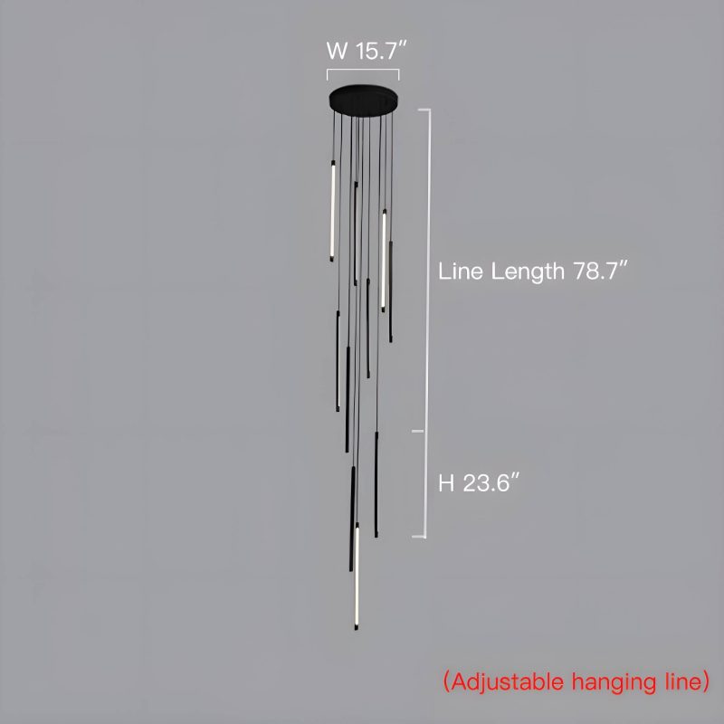 10 Lights LED Dimmable Black Hanging Light Fixtures - Image 5