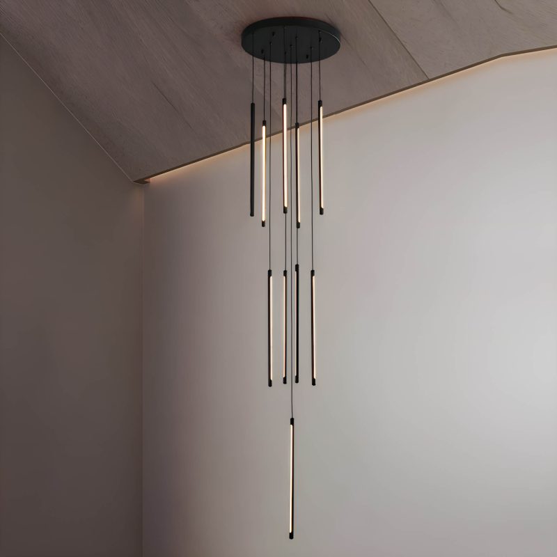 10 Lights LED Dimmable Black Hanging Light Fixtures - Image 2