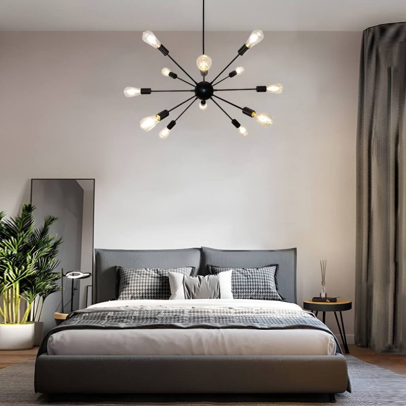 12-Bulbs Iron Satellite Chandelier - Image 2