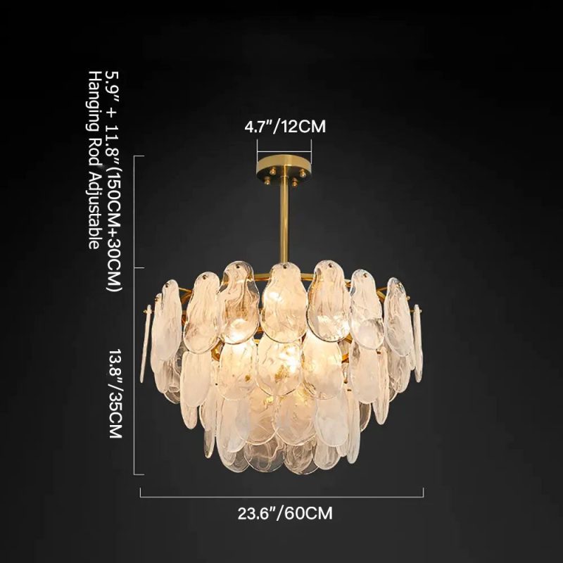 Tiered Cloud Glass Chandelier - Image 4