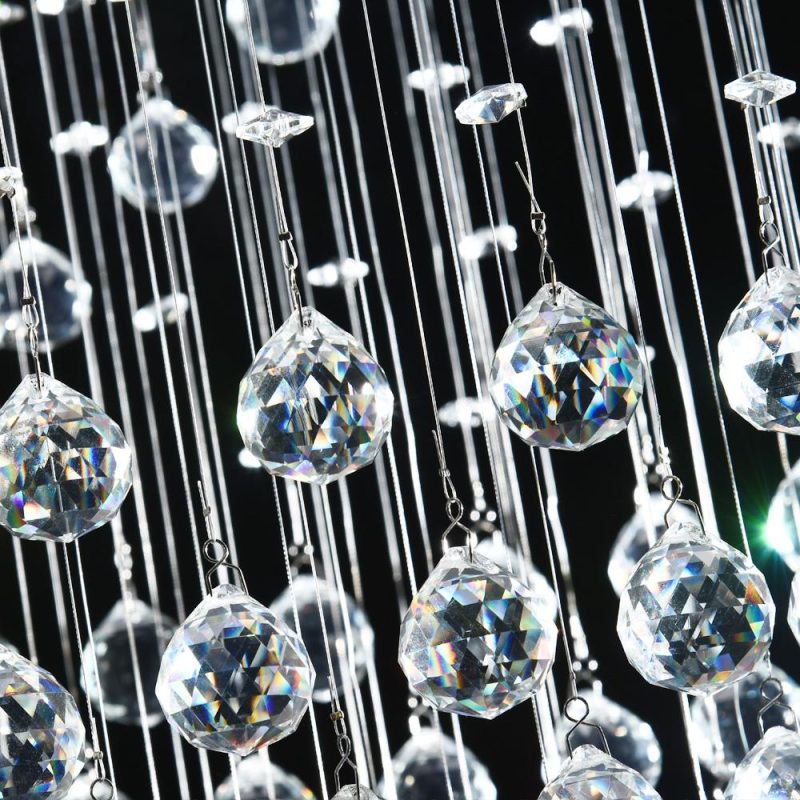Multi Layer Round Crystal Chandelier Ceiling Lights - Image 9