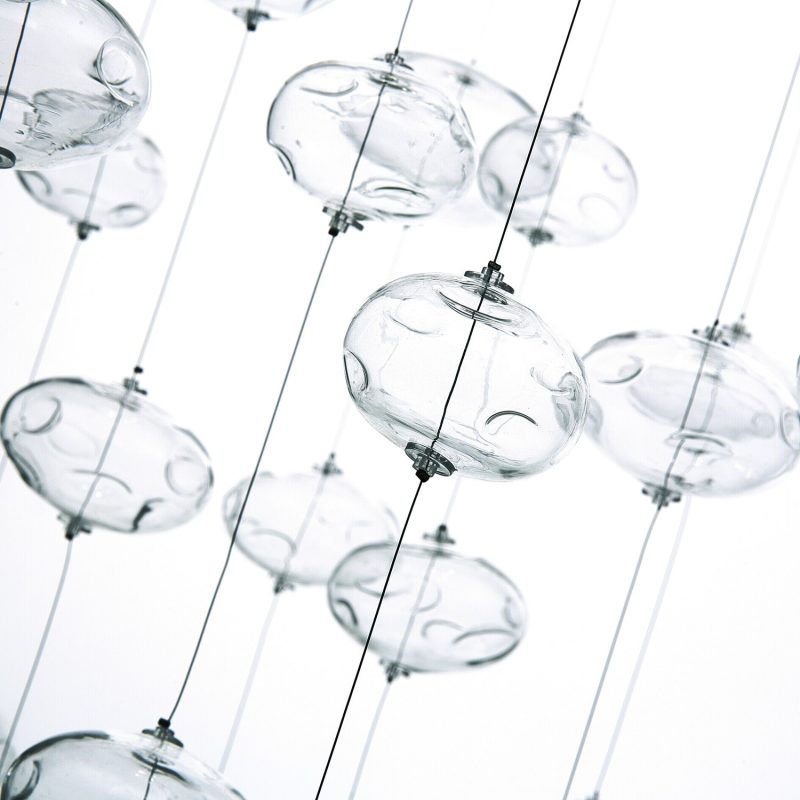 Round Base Bubble Glass Chandelier - Ceiling Light - Image 11