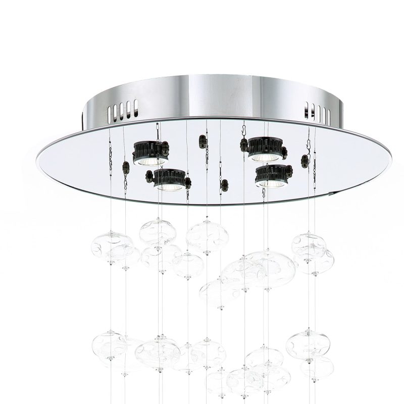 Round Base Bubble Glass Chandelier - Ceiling Light - Image 10