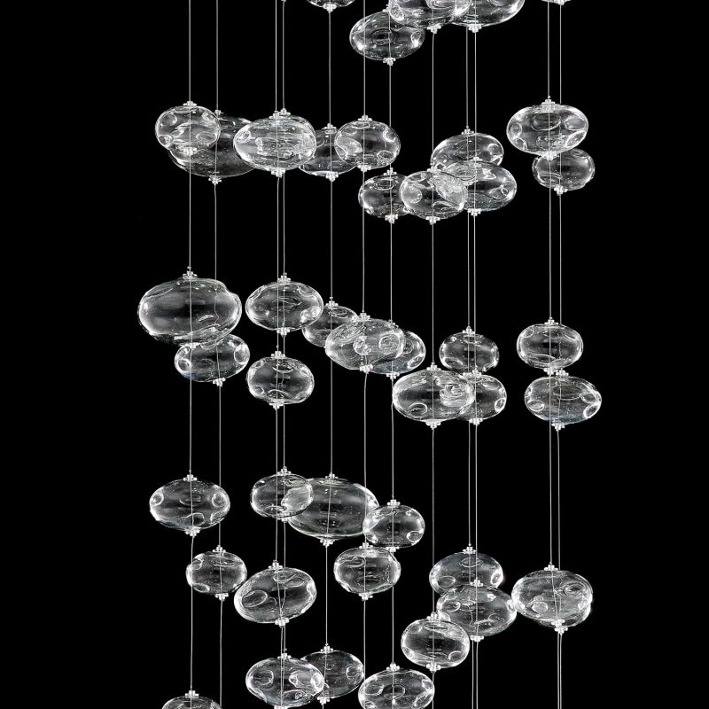 Round Base Bubble Glass Chandelier - Ceiling Light - Image 8