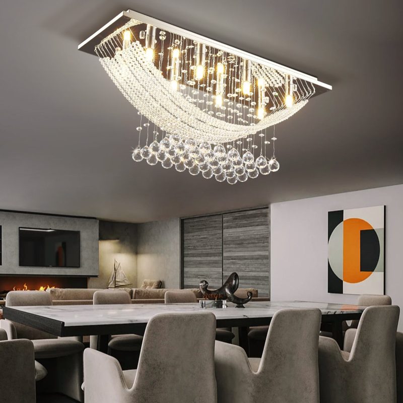 Boat Shape Luxury Crystal Chandelier - Modern Ceiling Light - Image 2