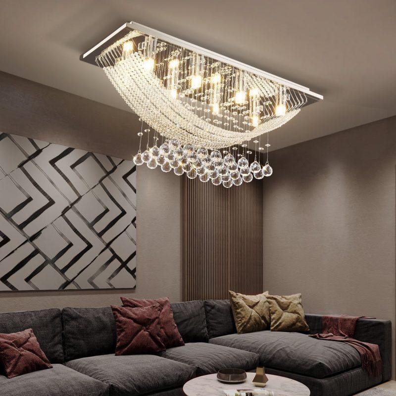 Boat Shape Luxury Crystal Chandelier - Modern Ceiling Light - Image 3