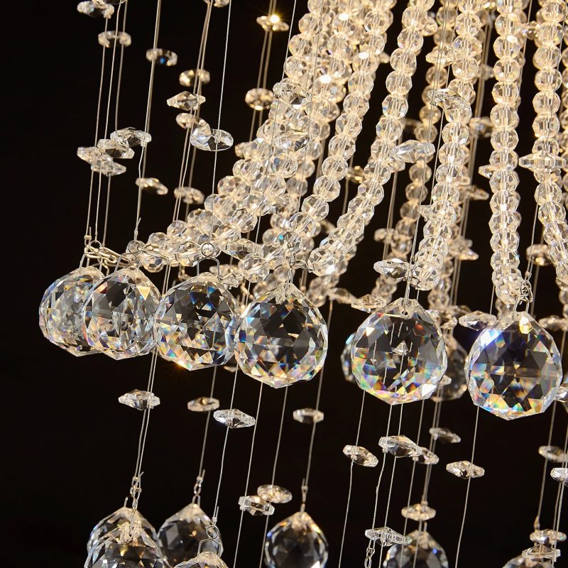 Modern Round Flush Mount Crystal Chandelier - Jellyfish Ceiling Light - Image 7