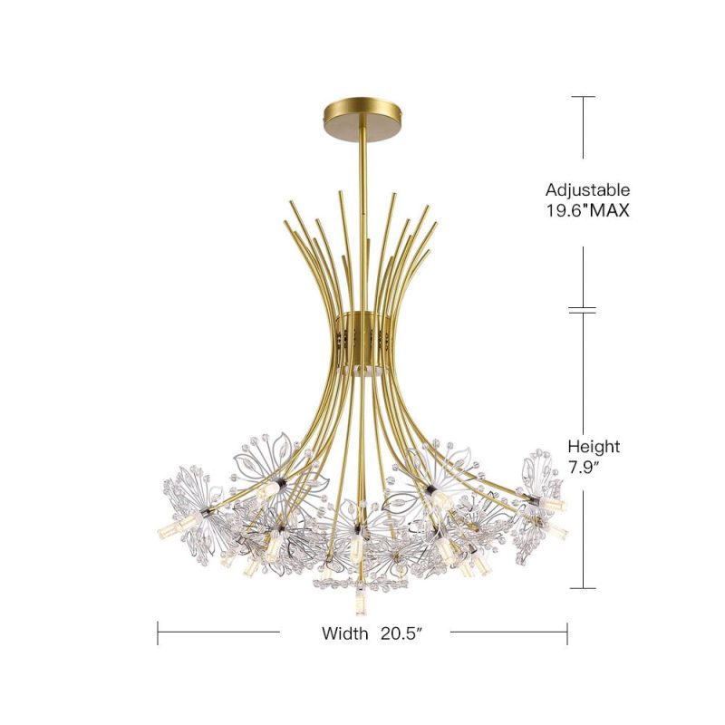 Modern Gypsophila Bouquet Crystal Chandelier - Image 3