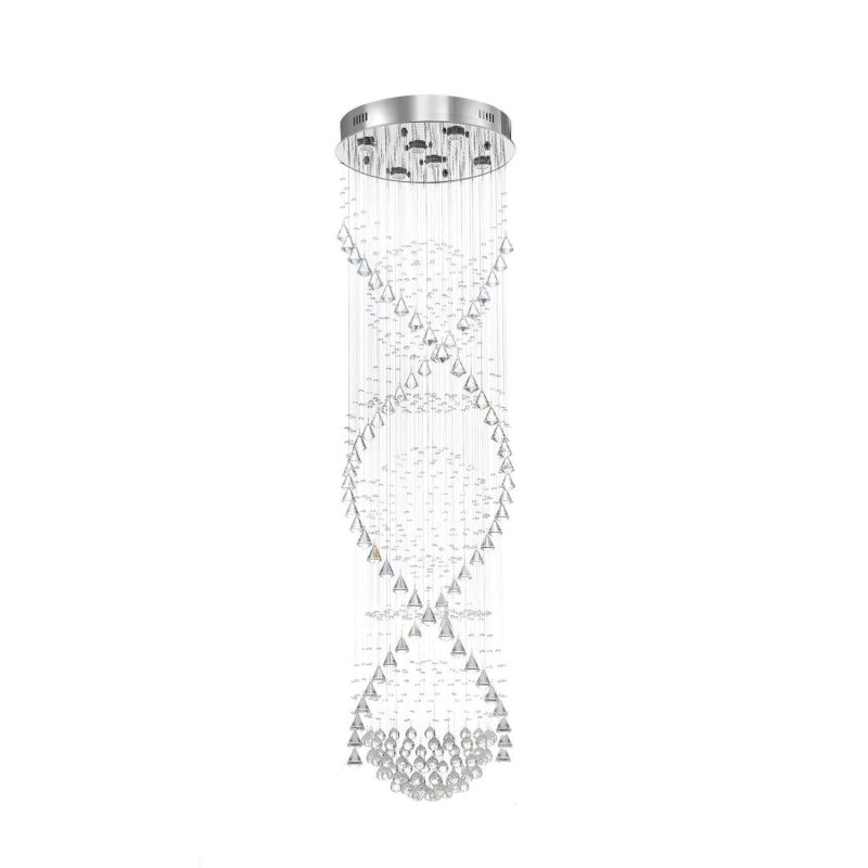 Double Spiral  Crystal Chandelier With Three Spheres For Foyer - Image 4