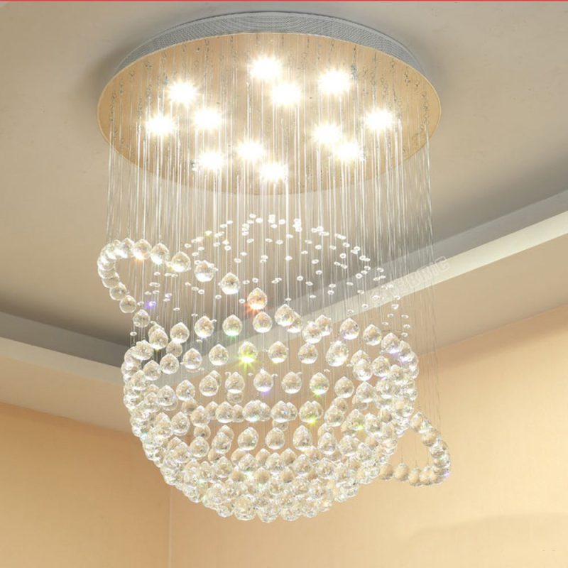 Modern Star Sphere Rain Drop Chandelier with Orbit - Image 5
