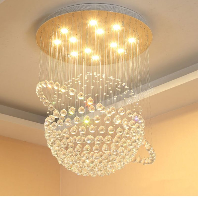 Modern Star Sphere Rain Drop Chandelier with Orbit - Image 6