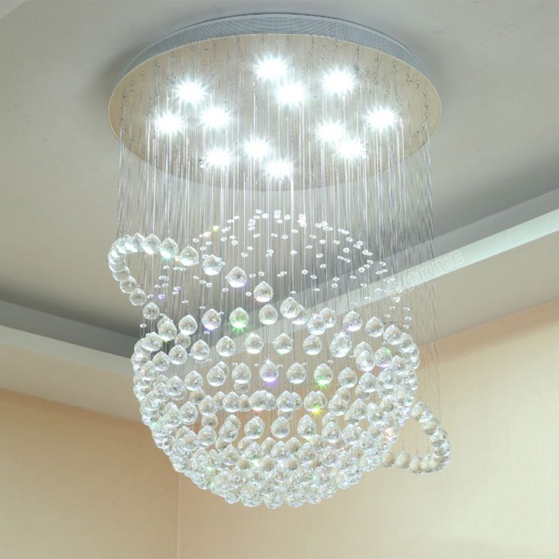 Modern Star Sphere Rain Drop Chandelier with Orbit - Image 7