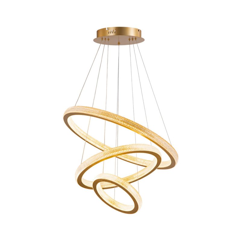 Three Rings Gold LED Chandelier - Image 6