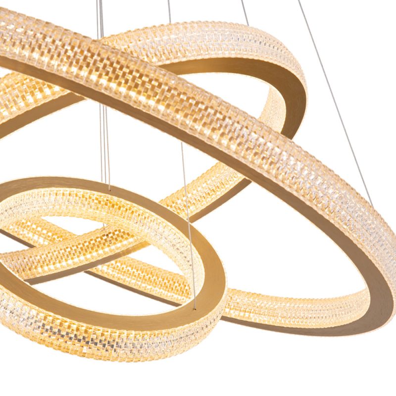 Three Rings Gold LED Chandelier - Image 8