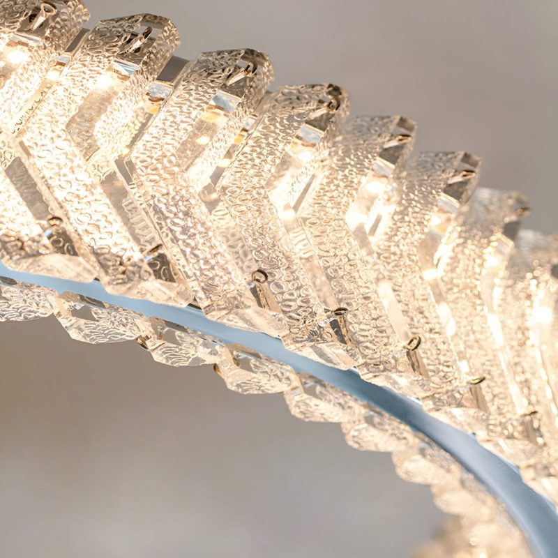 Crystal Ring Chandelier with 2-Tier LED Rings - Image 5