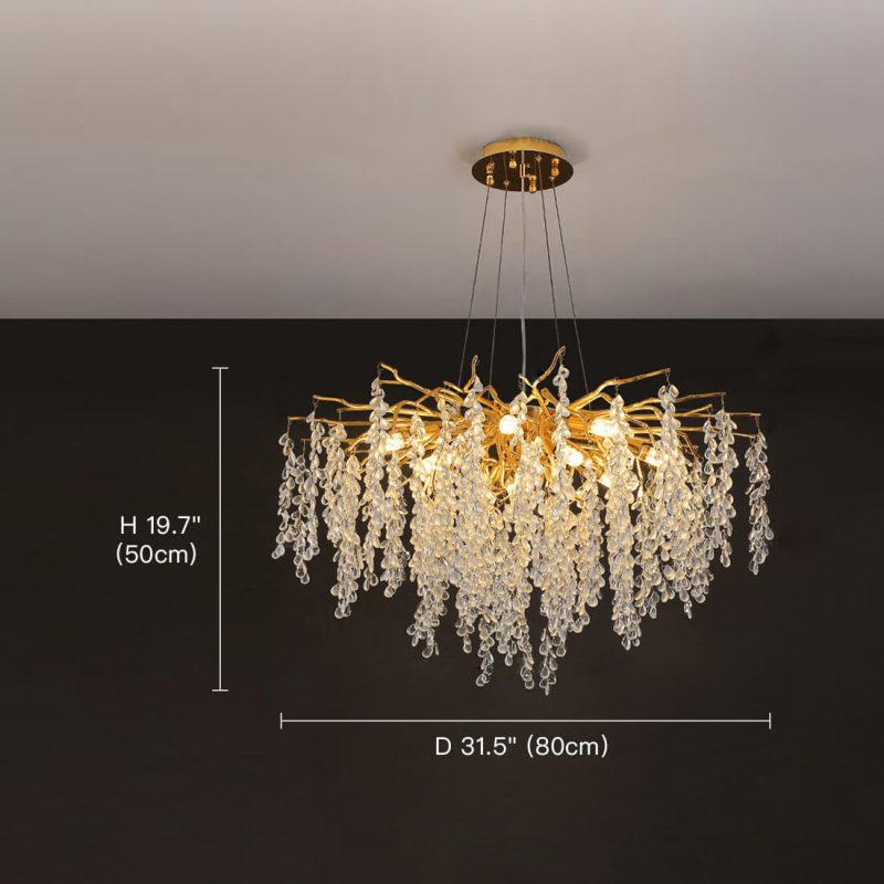 Elegant Luxury French Creative Branch Design with Tassel Crystals Chandelier - Image 5
