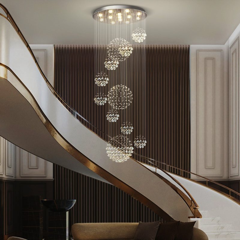 Luxury Solar System Spiral Raindrop Chandelier For Foyer and Entryway - Image 2