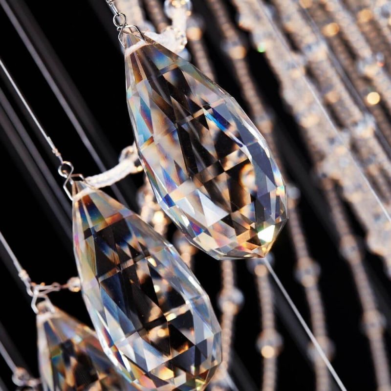 Modern Art Design Crystal Spiral Raindrop Chandelier - Image 9