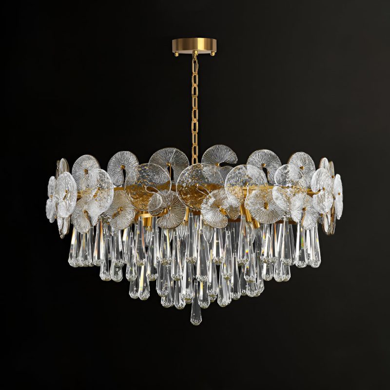 Modern Luxury Gold Glass Chandelier for Living Room - Image 11