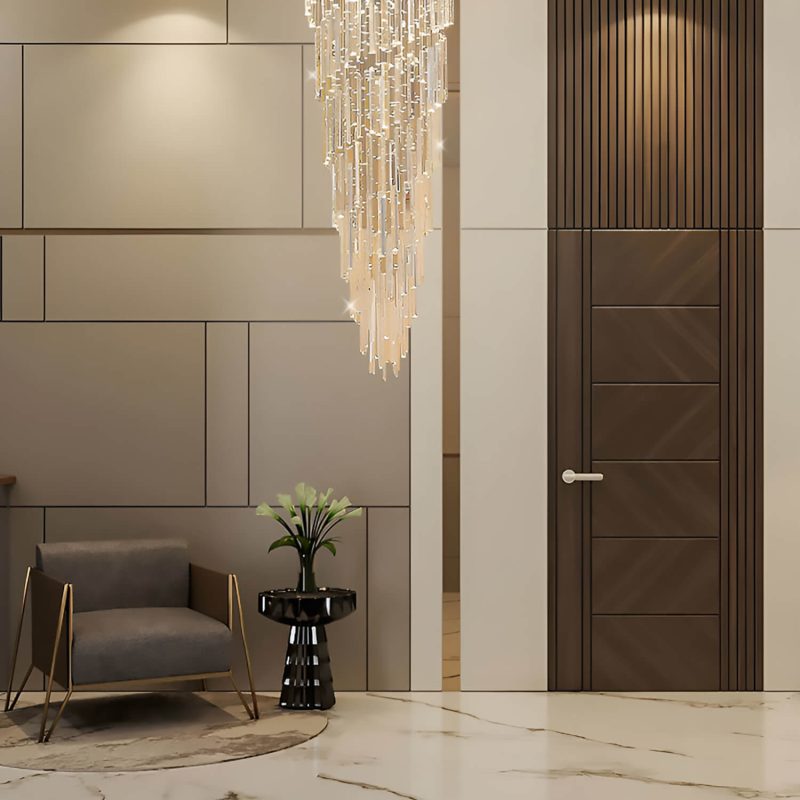 Modern Spiral Crystal Chandelier - Staircase Chandelier - Image 2