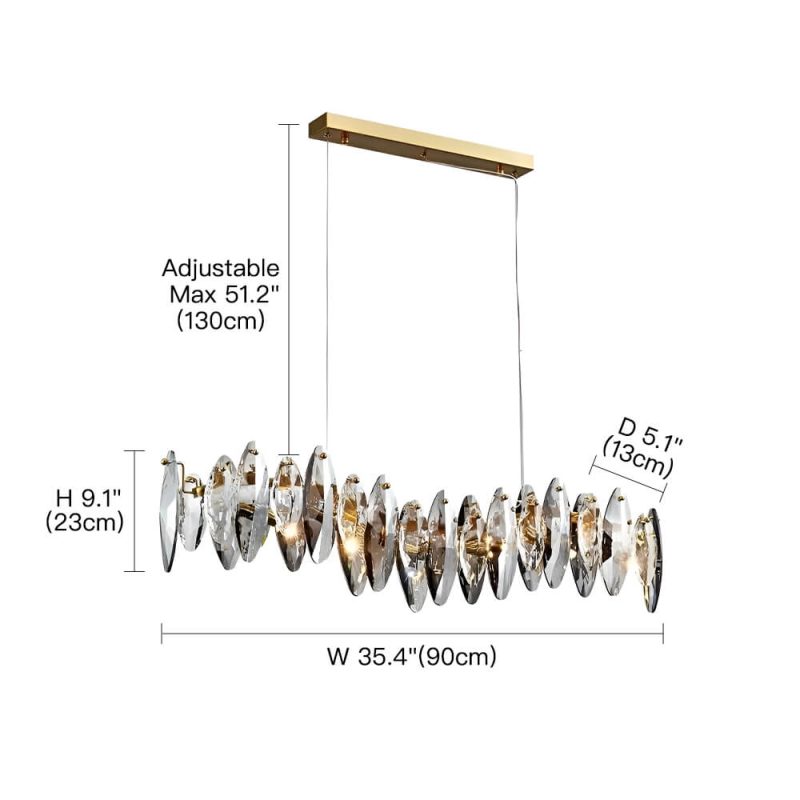 Modern Unique Wave Crystal Chandelier - Image 7