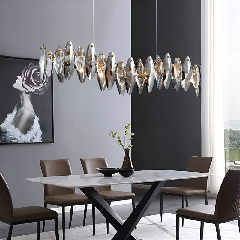 Modern Unique Wave Crystal Chandelier - Image 2