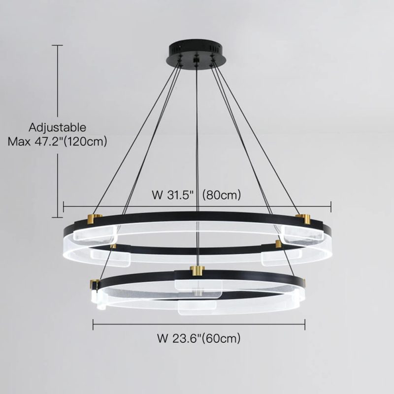 One Ring & Two Rings Pendant Light Fixture - Image 8