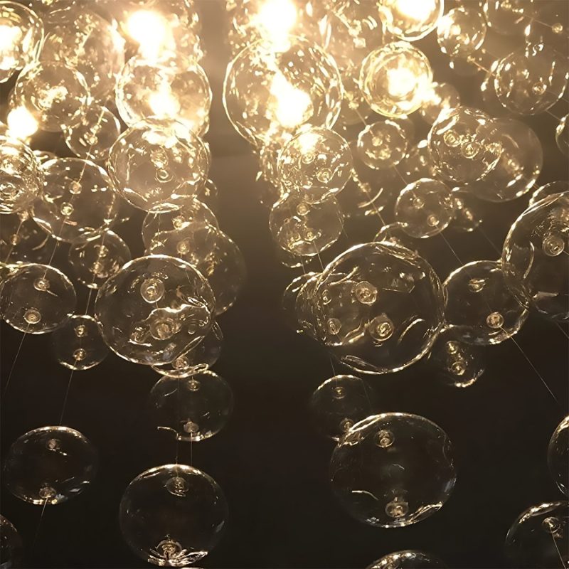 Rectangular Base Bubble Glass Chandelier - Ceiling Lights - Image 6