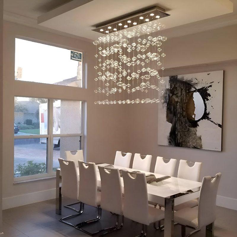 Rectangular Base Bubble Glass Chandelier - Ceiling Lights - Image 5