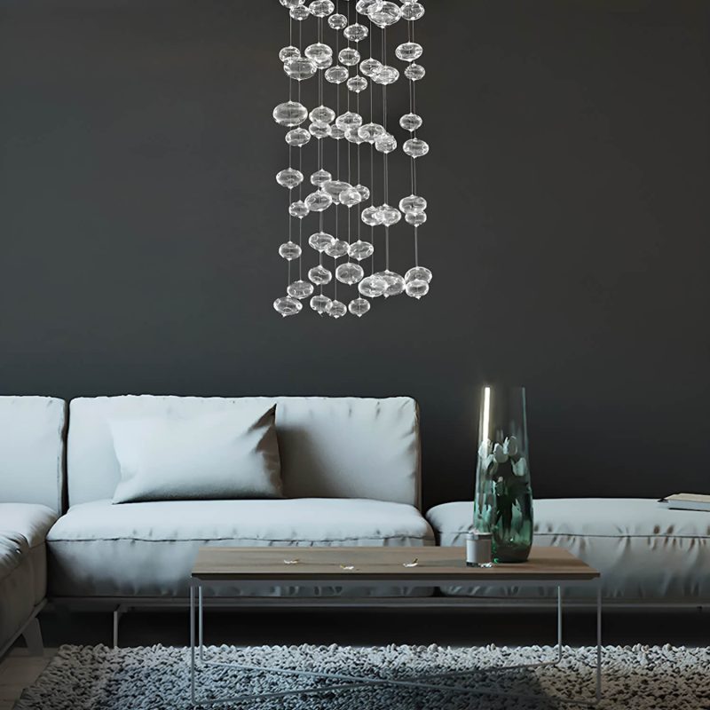 Round Base Bubble Glass Chandelier - Ceiling Light - Image 4