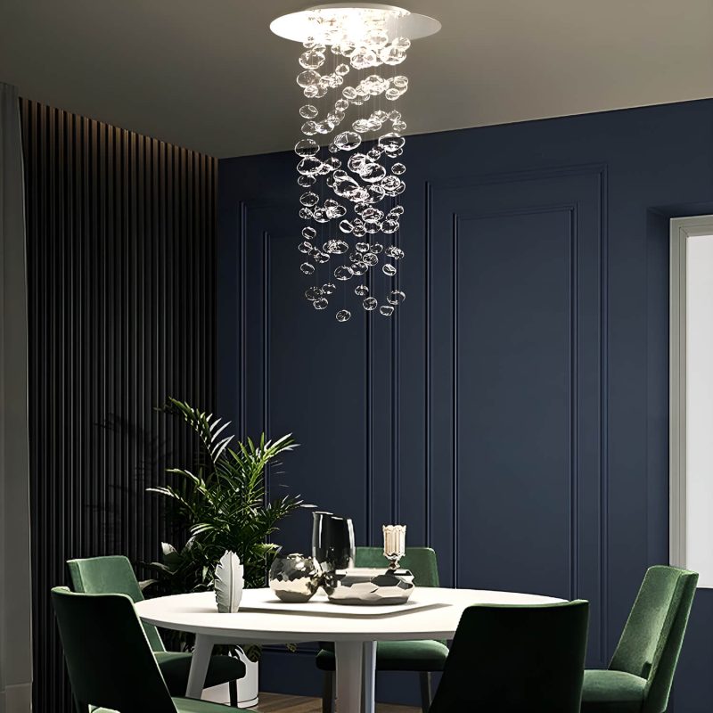 Round Base Bubble Glass Chandelier - Ceiling Light - Image 5