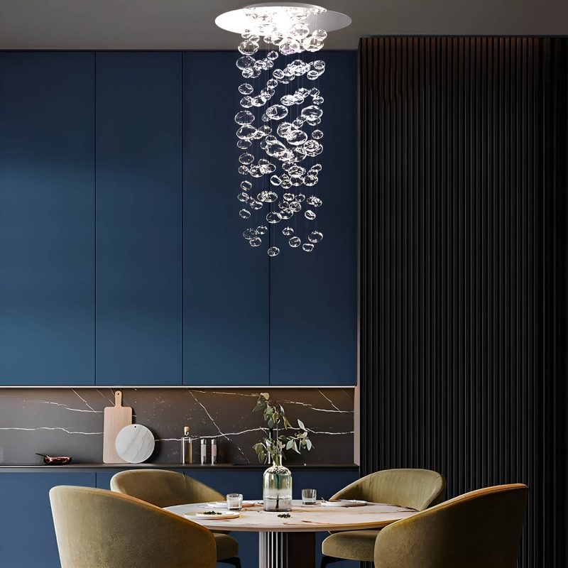 Round Base Bubble Glass Chandelier - Ceiling Light - Image 6