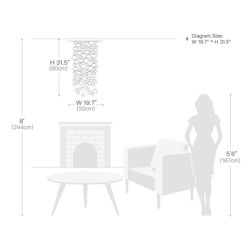 Round Base Bubble Glass Chandelier - Ceiling Light - Image 9